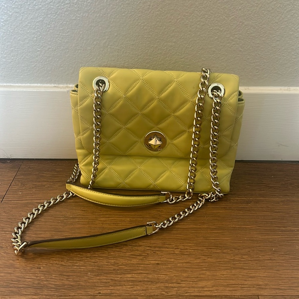 Yellowy green Kate spade purse